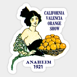 1921 California Valencia Orange Show Sticker
